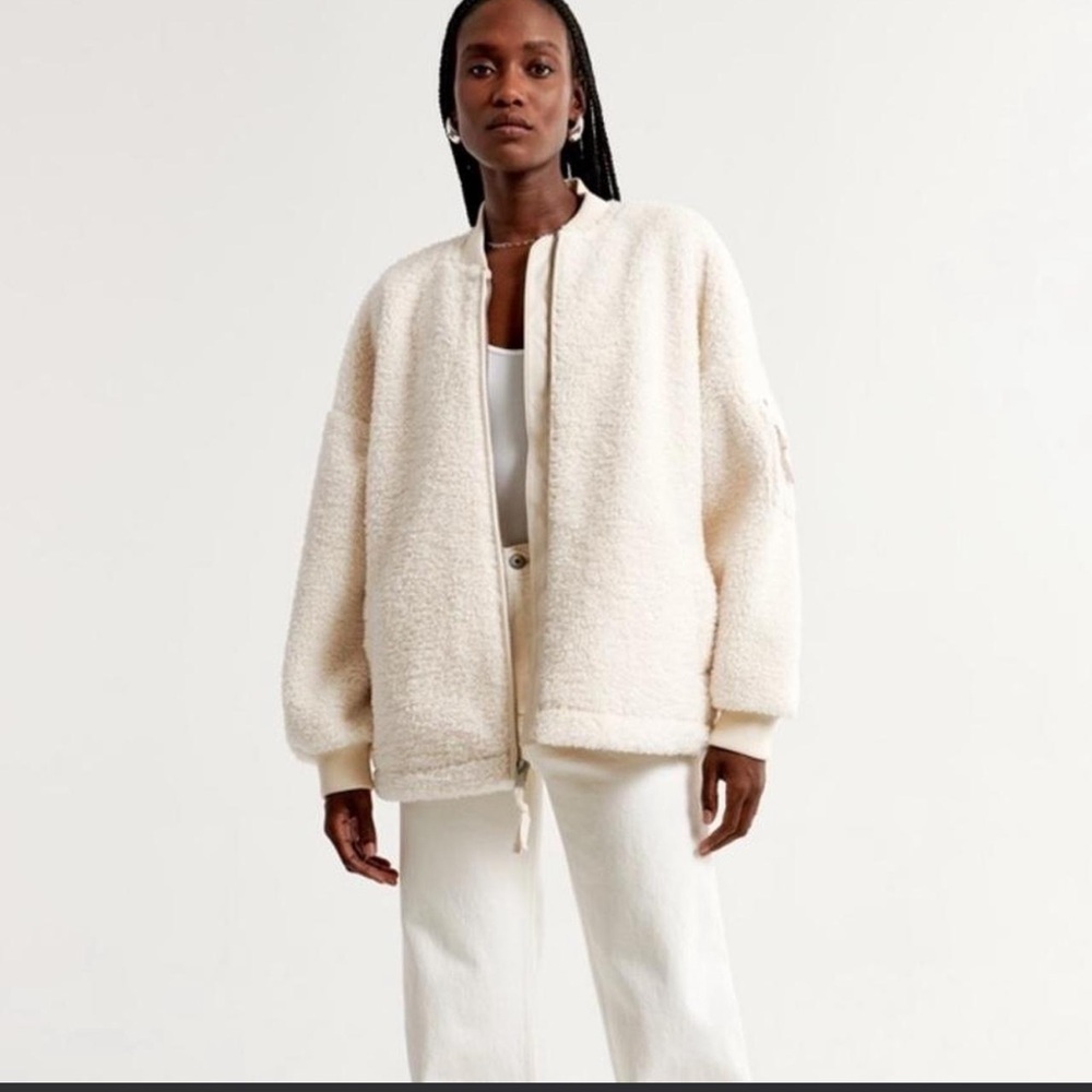 Abercrombie & Fitch Sherpa Bomber Jacket